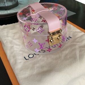Louis Vuitton Boîte Chapeau Souple PM Transparent Monogram Plexi Pink Leather
